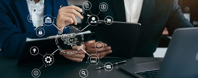 Cloud Computing in Business enables access to scalable resources and applications, reducing the need for physical infrastructure and offering flexibility in managing IT resources.